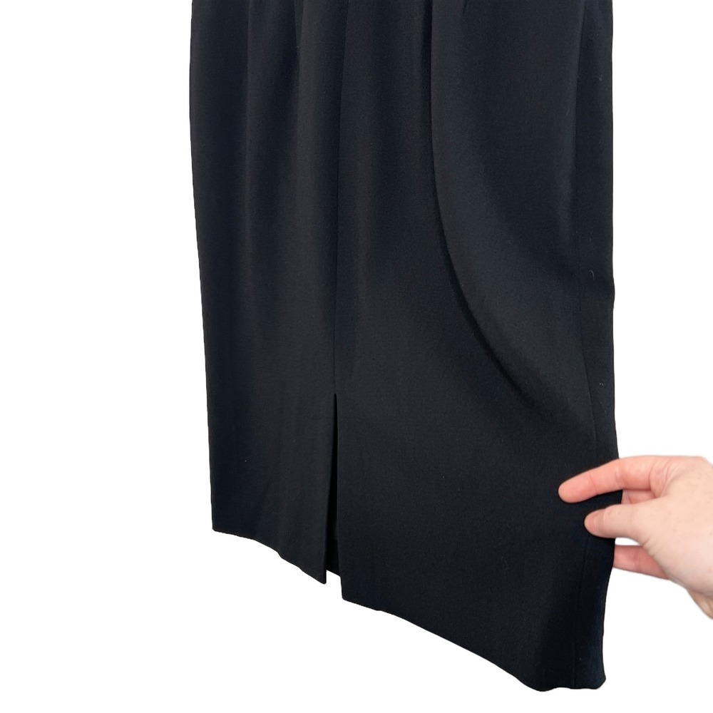 Talbots RSVP NWT Black Lace Trim Sleeveless Sheath Pencil Cut Midi Dress Size 10 - Picture 6 of 8